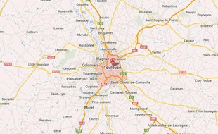 Localisation de Toulouse (Haute-Garonne).