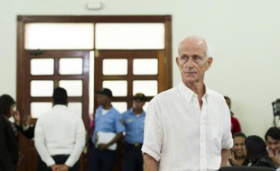 Alain Castany à l'audience le 5 juin 2015 au tribunal à Saint-Domingue