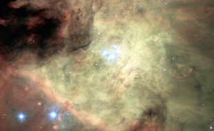 Cette image couleur de la Nébuleuse d'Orion a été constituée à partir des données acquises par le nouvel instrument MUSE qui équipe le Très Grand Télescope de l'ESO.
