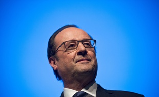 Francois HOLLANDE à la Villette (Paris, France), le 10 mars 2015. Photo : Nicolas Messyasz / Sipa Press