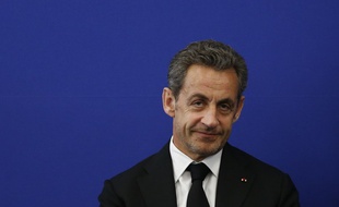 Nicolas Sarkozy lors de l'inauguration du inauguration de l'institut Claude Pompidou, le 10 mars 2014.