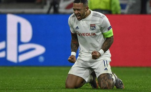 Memphis Depay après son but égalisateur synonyme de qualification pour les 8e de finale de LDC.