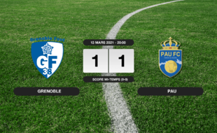 Ligue 2, 29ème journée: Grenoble et Pau font match nul 1-1