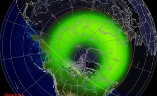 Prévision de visibilité des aurores boréales entre 23h et 02h00 du matin