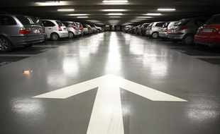 Un parking sousterrain à Toulouse.