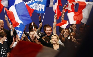 Marine Le Pen lors de la convention ddu FN, le 19 février 2012, à Lille
