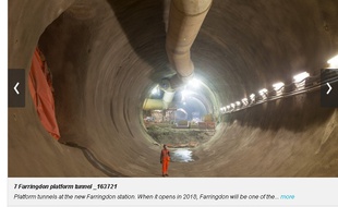 Capture d'écran site Crossrail des nouveaux tunnels à Londres