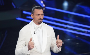 Zlatan Ibrahimovic à la présentation du festival de San Remo, le 5 mars 2021.