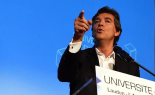 Arnaud Montebourg à l'Université d'automne à Laudun-l'Ardoise, le 5 octobre 2014