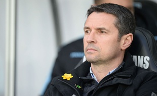 Rémi Garde lors de Swansea-Aston Villa le 19 mars 2016.