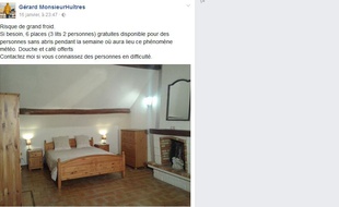 L'annonce de Gérard sur Facebook.