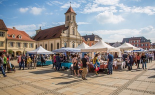 Illustration d'un marché en Allemagne