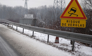 Neige et routes en Alsace le 14 01 2009