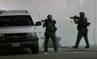 La police américaine en opération le 8 juillet 2016 à Dallas.