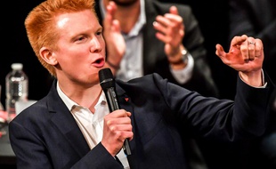 Le député insoumis Adrien Quatennens lors d'un meeting à Paris, le 30 octobre 2018.