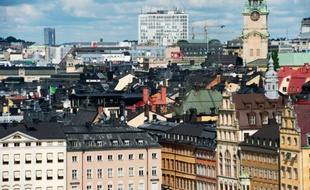 Vue de la vieille ville de Stockholm, le 24 août 2012