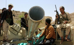 Forces pro-gouvernementales le 17 avril 2016 à Sanaa