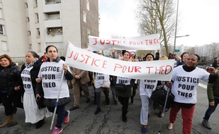Manifestation «Justice pour Theo», le 6 février 2017 à Aulnay-sous-Bois.