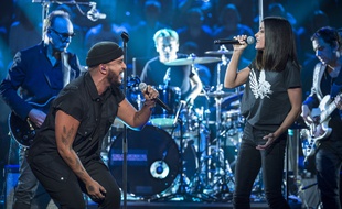 Slimane et Jenifer dans «Taratata 100% au Zénith», en 2018.