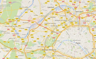 Google map de Carrières-sur-Seine (Yvelines).