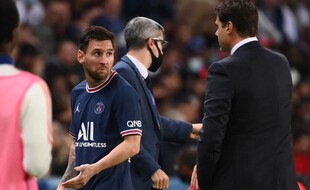 Messi est sorti à la 76e minute du match contre Lyon.
