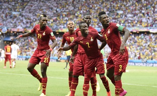 La joie des Ghanéens après un but contre l'Allemagne, le 21 juin 2014.