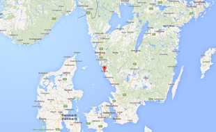 Google map de Varberg en Suède.