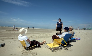 La plage du Touquet, dans le Pas-de-Calais.
