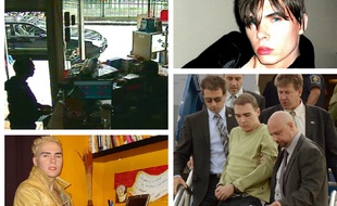 Photos de l'arrestation de Luka Rocco Magnotta dans un cyber café en Allemagne, son rapatriement au Canada, ainsi que des photos publiées sur ses fan-pages.