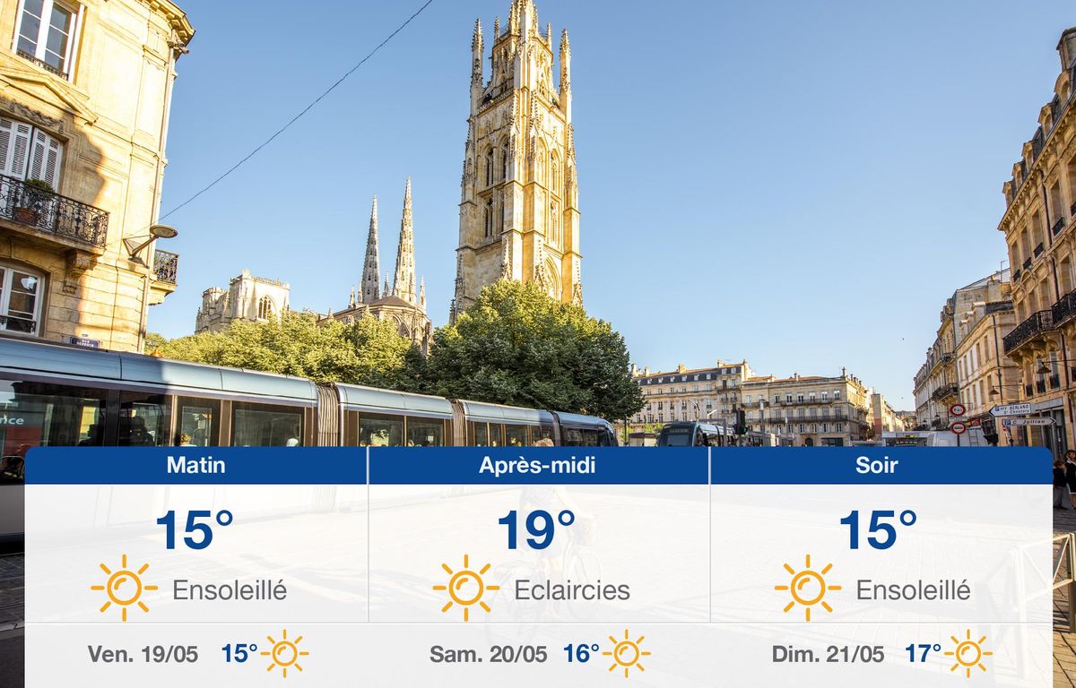 Météo Bordeaux: prévisions du jeudi 18 mai 2023