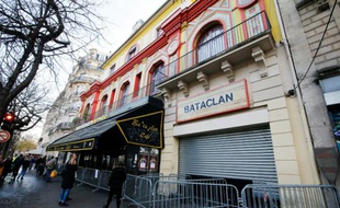 La façade du Bataclan à Paris, le 22 décembre 2015