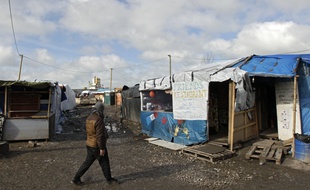 Dans le camp de migrants de Calais.