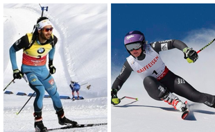 Martin Fourcade et Tessa Worley