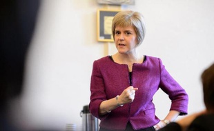 La Vice-Première ministre écossaise Nicola Sturgeon, le 16 septembre 2014 à Renfrew, en Ecosse