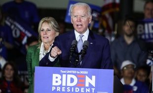 Joe Biden, le candidat démocrate à la Maison-Blanche, en meeting en mars. (archives)