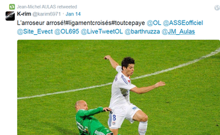 Capture d'écran d'un retweet de Jean-Michel Aulas