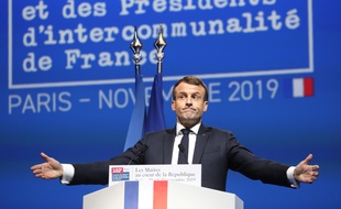 Emmanuel Macron au 102e Congrès des maires de France, ce mardi 19 novembre 2019.