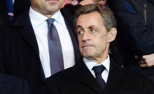 Nicolas Sarkozy, président du parti Les Républicains, le 21 octobre 2015 au parc des Princes à Paris.