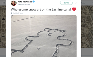Le dessin de l'ours est partagé sur les réseaux sociaux, pour tenter de percer le mystère.