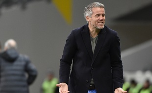 L'ancien coach du FC Lorient Mickaël Landreau, ici lors d'un match de coupe face à Caen en 2017.