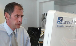 Richard Descoings dans les locaux de 20minutes.fr