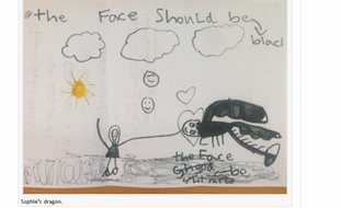 Dessin de Sophie Lester représentant un dragon, publié sur le site de l'agence scientifique australienne CSIRO.