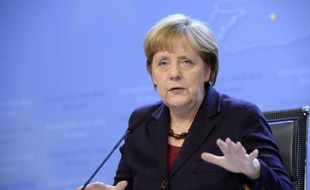 La chancelière Angela Merkel, le 18 décembre 2014 à Bruxelles