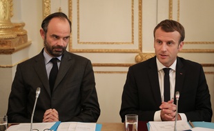Edouard Philippe et Emmanuel Macron à l'Elysée le 30 octobre 2017.