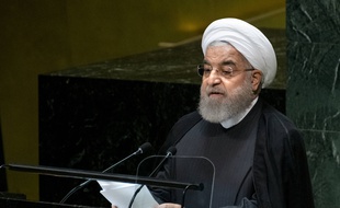 Le président iranien Hassan Rohani à l'Assemblée générale de l'ONU.