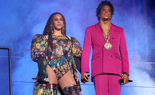 Beyoncé et son mari Jay-Z lors du concert pour le centenaire de la naissance de Nelson Mandela.