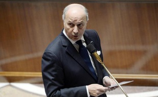 Le chef de la diplomatie française Laurent Fabius, le 6 mai 2014 à l'Assemblée nationale à Paris