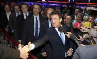 Le Premier ministre Manuel Valls, au congrès de la FNSEA, à Saint-Etienne, le 26 mars 2015