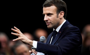 Emmanuel Macron, le 7 mars 2019 à Gréoux-les-Bains.