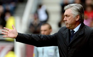 Carlo Ancelotti, l'entraîneur du PSG, le 13 avril 2013, à Troyes.
